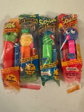 PEZ Sourz 4 Dispensers Complete Set Apple Blueberry Watermelon Pineapple - New