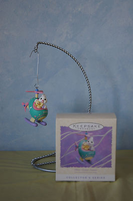 Hallmark Keepsake Easter ornament Here Comes Easter bunny chick helicopter 1995