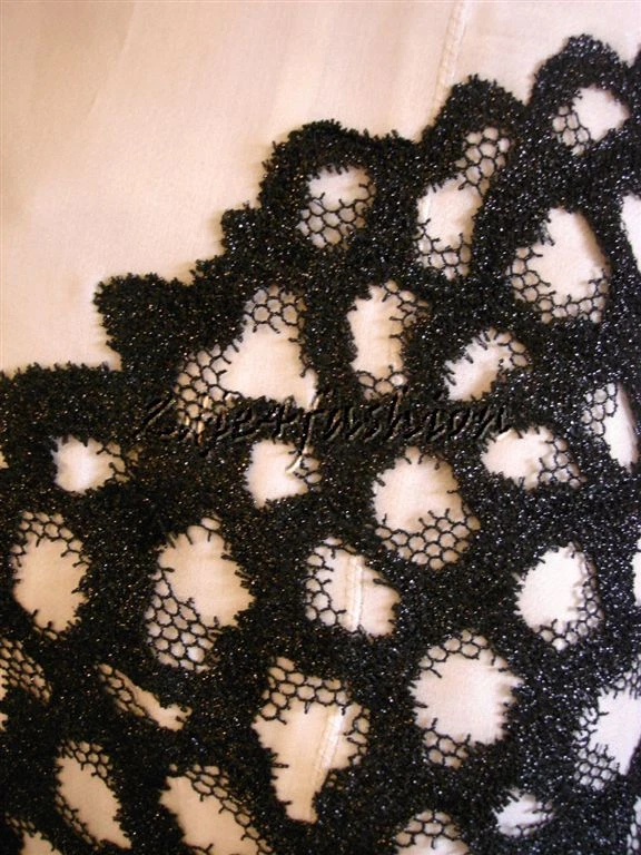 OFF WHITE Mini abito top in pizzo nero Marc Jacobs $2900 nuovo con supporto in seta bianca 8