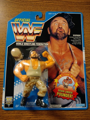 Very Nice Card WWF Butch Bushwhackers MOC Hasbro W...
