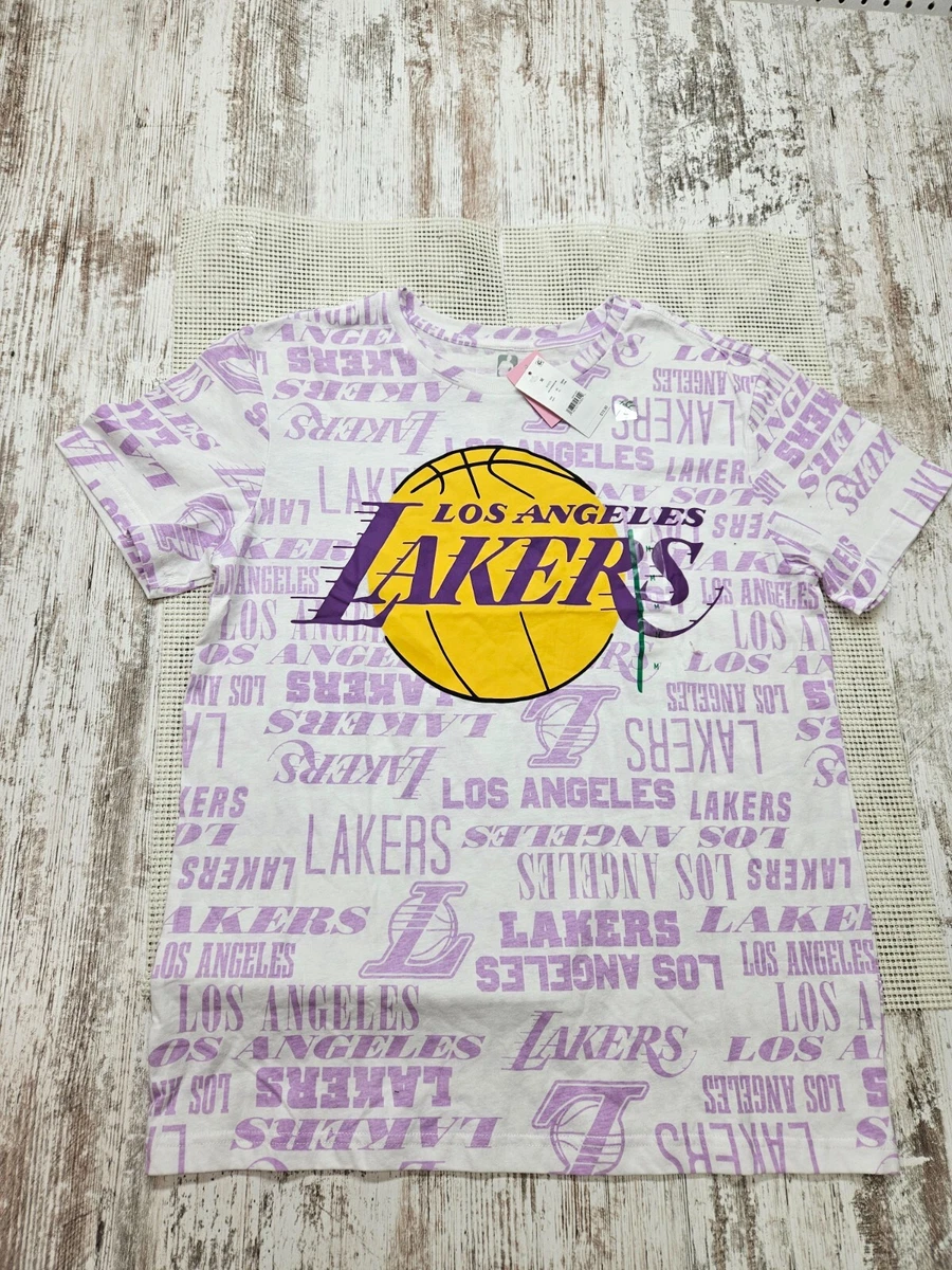 NBA Women s Los Angeles Lakers Logo Shirt Medium White eBay