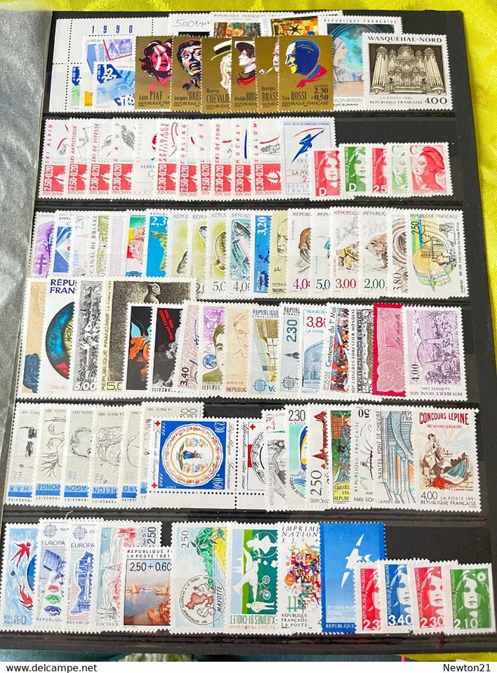 92 timbres 1990/91 neufs ** Lot 639 - Photo 1/1
