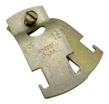 Lot of (3) Kindorf C-105 1-1/4" Galv-Krom Finish Steel Strut Strap 1-5/8" OD