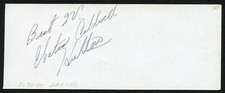 Cleatus Caldwell d1993 & Lizabeth Scott d2015 signed 2x5 autograph on 8-30-47