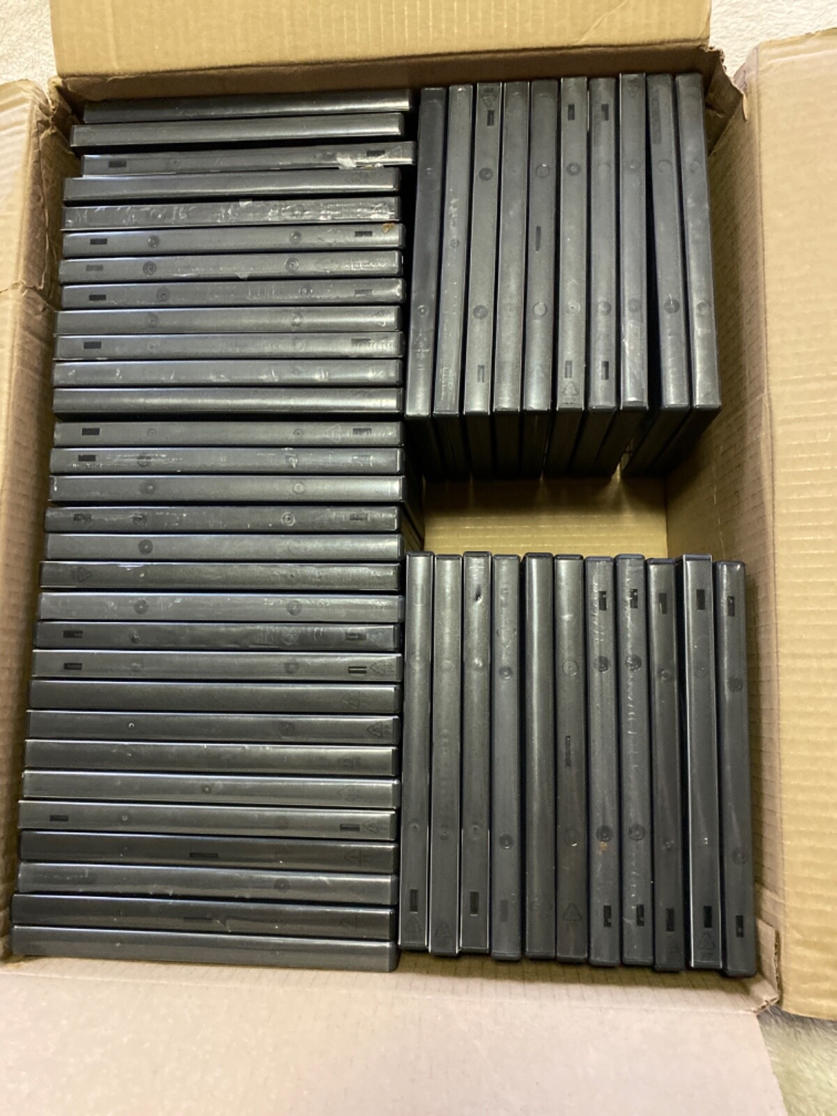 Lot of 50 used empty DVD Cases, Black, Good Condition! eBay