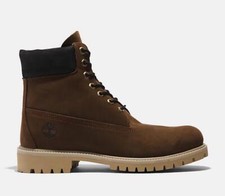 Timberland Scarponcino Uomo Premium 6 Inch in Nabuk - Colore : Dark Brown