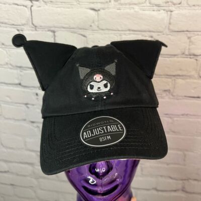 Sanrio Kuromi 3D Ears Dad Cap Snap Back Black New with Tags Embroidered Logo