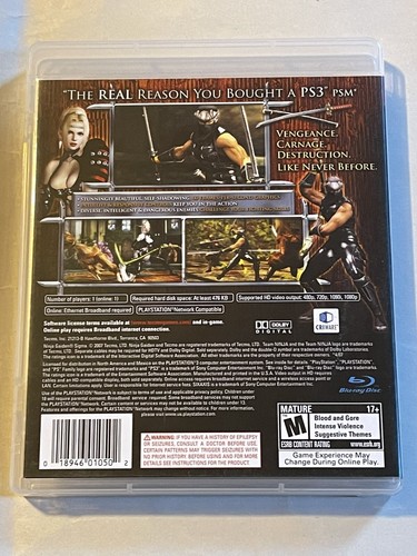 Ninja Gaiden Sigma (Sony PlayStation 3, 2007) PS3 Complete CIB - Picture 2 of 4