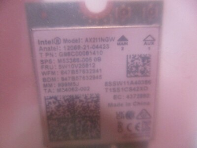 INTEL NIC WI-FI 6E AX211 2230  2x2 AX R2 6GHz + BT No vPro AX211.NGWG.NV