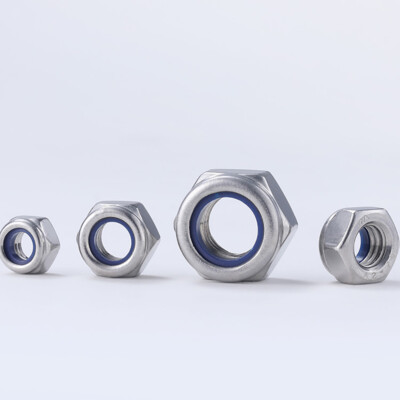 M4 M5 M6 M8 M10 M12 LOCKING NUTS HEX NYLON INSERT NYLOC NUTS A2 STAINLESS STEEL