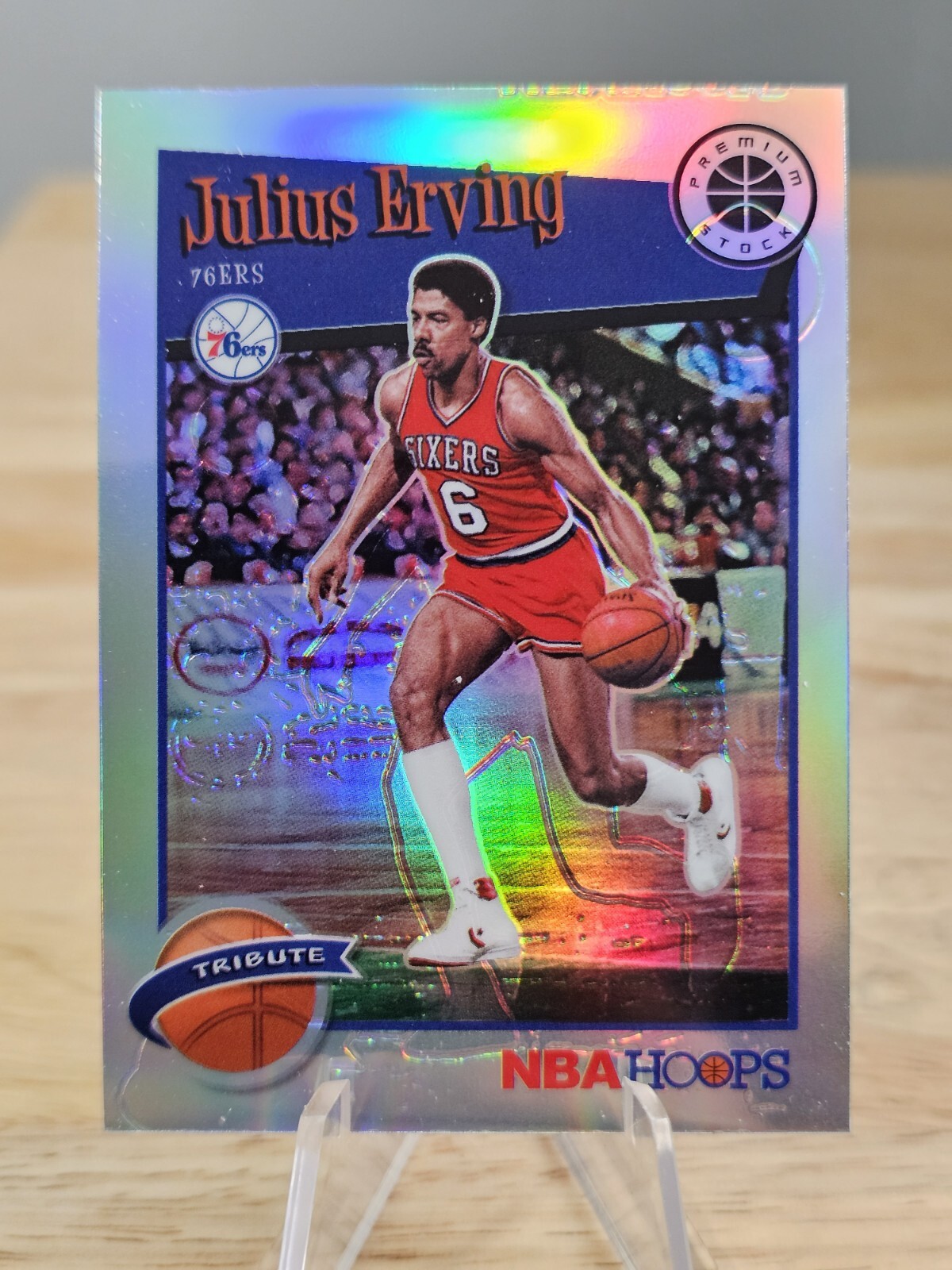 Julius Erving Tribute 2019-20 Panini Hoops Premium Stock #293 Sixers HOF 