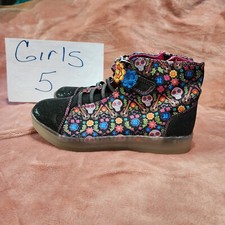 New Girls Size 5 Disney Pixar Coco Day of the Dead Sparkling Sneaker Boots NWD