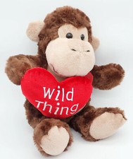 Dan Dee Valentine's 14" Stuffed Plush Monkey with Wild Thing Heart