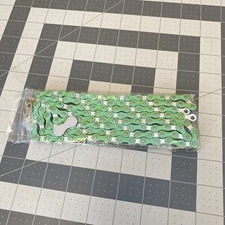 YBN CHAIN SIZE 1/2X1/8 1/SPEED GREEN/CHROME LINK 112