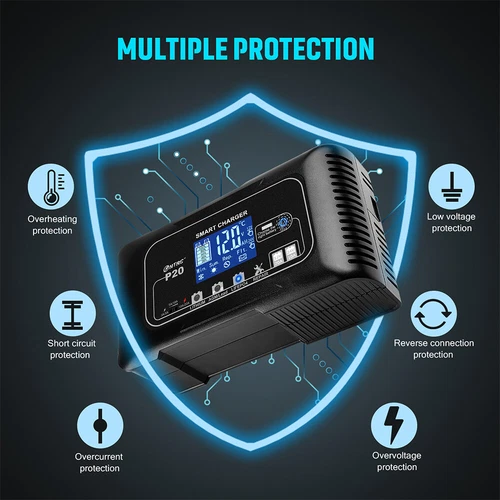 20A 12V 24V 20 Amp Car Battery Smart Charger for Lead Acid AGM LiFePo4 battery - Picture 11 of 16