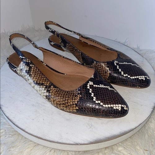 Madewell Margot Snake Embossed Leather 