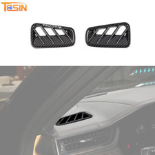 Carbon Fiber Center Console Air Vent Outlet Trim Fit For Jeep Grand Cherokee 22