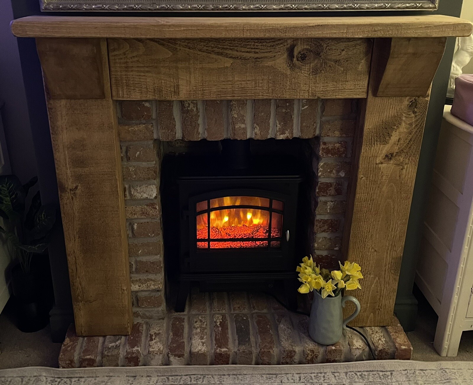 Chunky Rustic Pine Quality Handmade Fire Surround