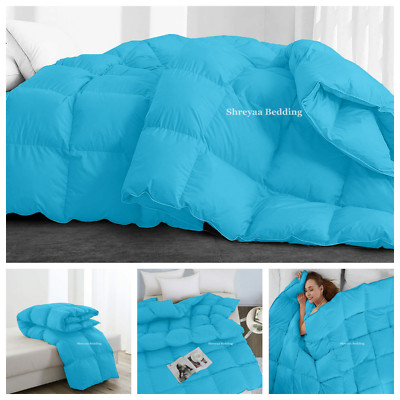 Aqua Blue Solid Down Alternative Comforter OR Sets 1000 TC Egyptian Cotton