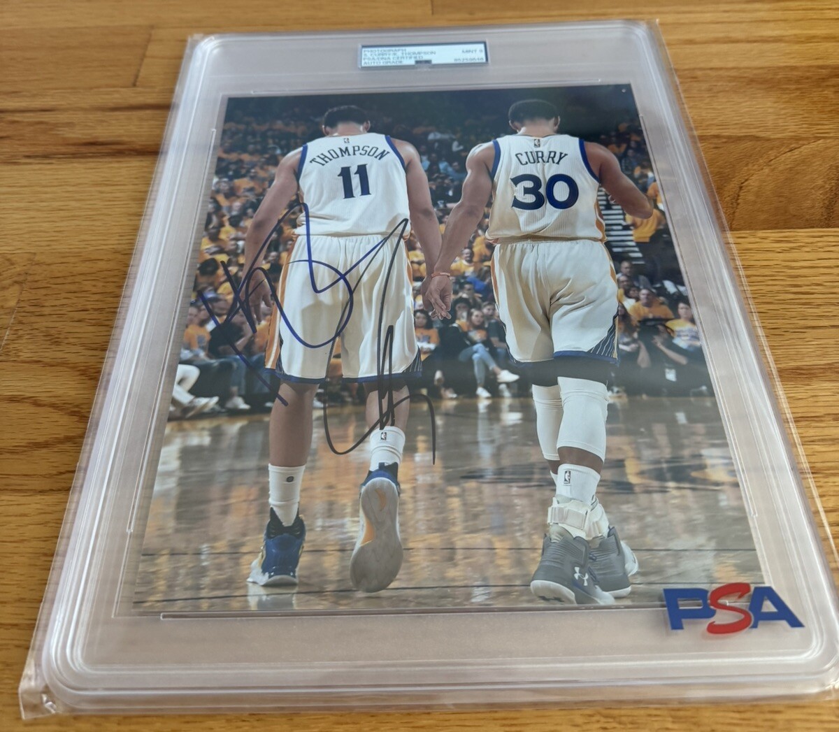 NBA Golden State Warriors Stephen Curry Klay Thompson Dual Signed