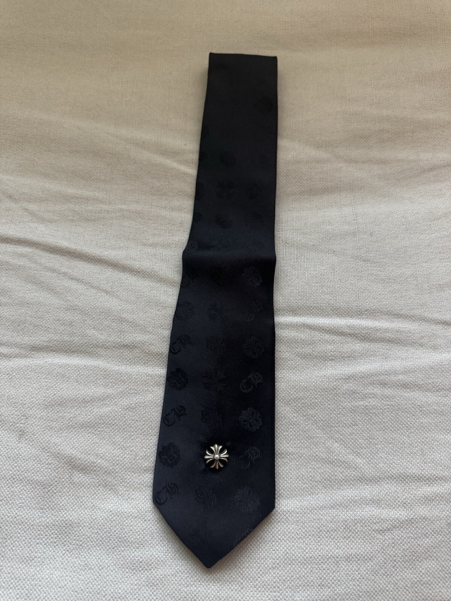 ssx2673ページ Chrome Hearts TIE NEK Chrome Hearts Multi Logo Monogram Silk Tie Black NEW | eBay