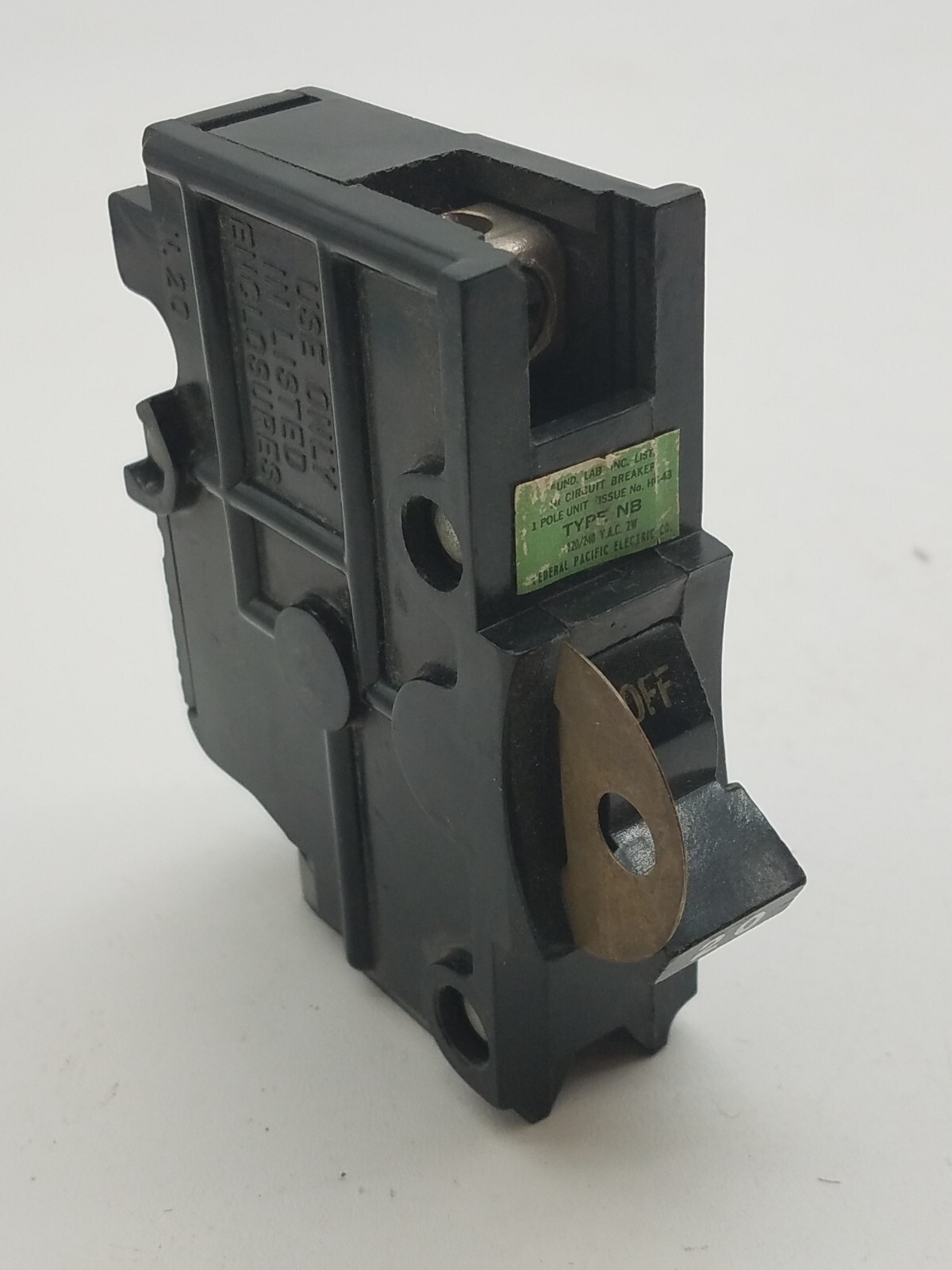 Federal Pacific NB120 Circuit Breaker 20A 120V 1P NB 20 Amp 1 Pole Bolt ...