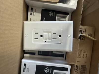 One USI Electric 15A Self Test GFCI Duplex Outlet Receptacles G1315TRWH