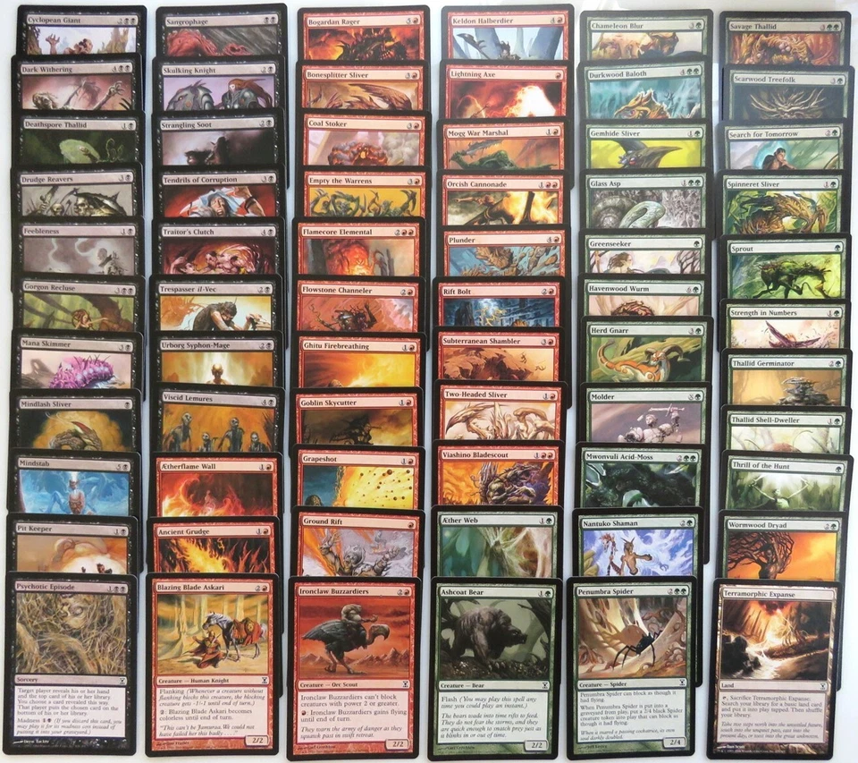 TIME SPIRAL ~ Complete 121 Card COMMON SET MtG ophidian eye shadow sliver star - Image 3 of 3