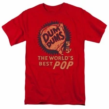 Dum-Dums 5 For 5 T Shirt Mens Licensed Sucker Lollipop Candy Red