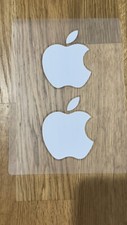 NEW White Apple Logo Stickers Decal - Genuine OEM - Includes 2 Stickers - Large