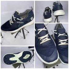 FootJoy Flex Golf Shoes Sz 7.5 Men Navy Blue Lace 56102 YGI F2S-46