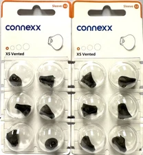 2 Pack XS Vented Connexx Sleeve 3.0. Fits Signia Rexton Widex Miracle Ear.