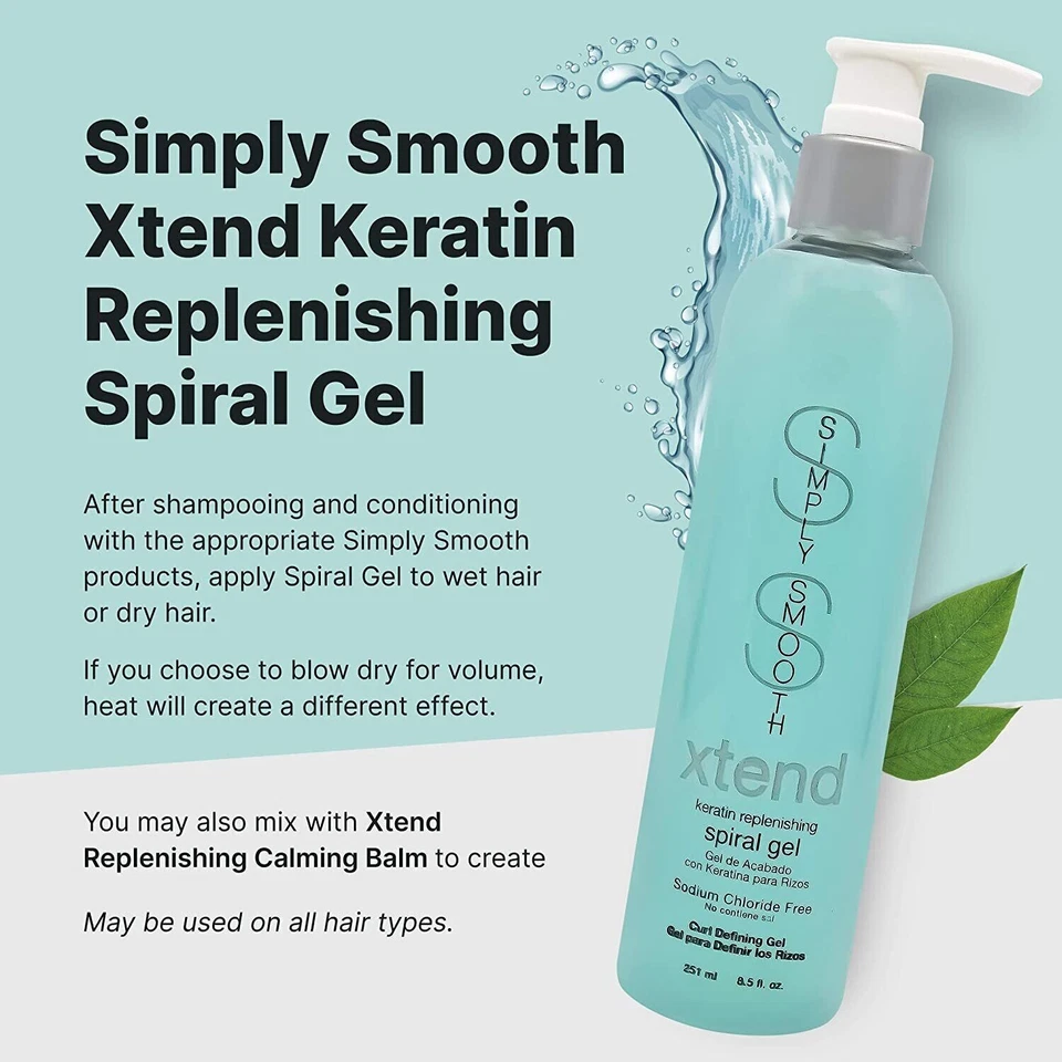 Gel espiral reponedor de queratina Simply Smooth Xtend, juego de 3 8,5 oz Foto 3 de 4
