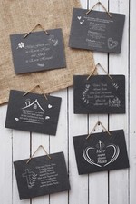 Schiefer Tafel Haussegen, versch. Motive und Sprüche, Geschenk Einzug Hausbau