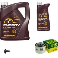 MANN-FILTER Inspektionspakete Mannol Energy 5W-20 6L FüR Ford C-Max II 1.0