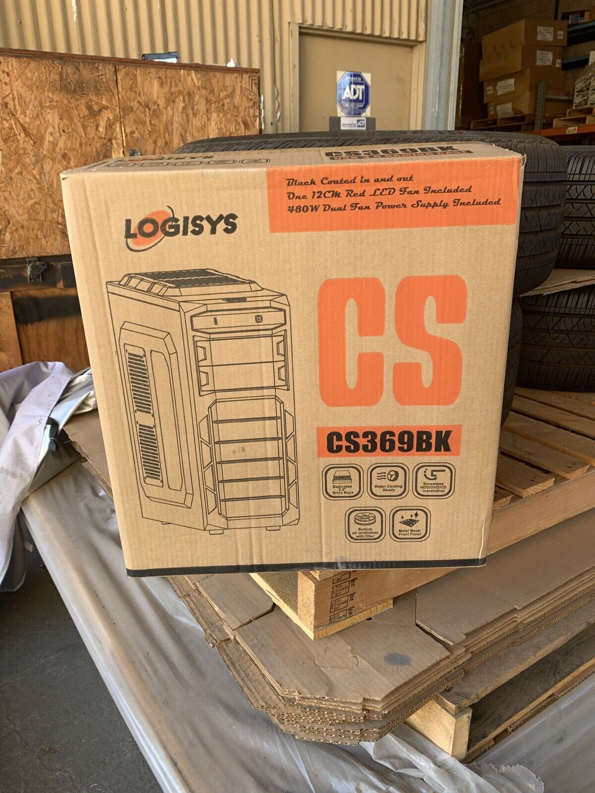 Logisys CS369BK Black Computer Case With 480 Watt Power Supply Brand New In Box.