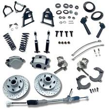 Mustang Ii 2 Front Suspension Kit Manual Rack Drop Spindle 6 Lug Ford Chevy