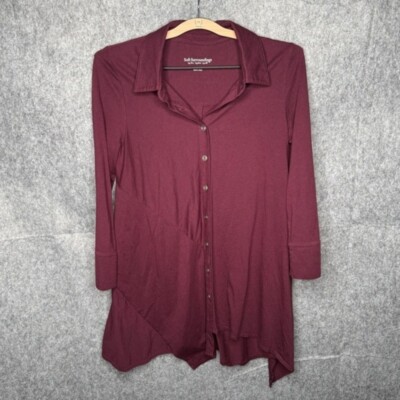 Soft Surroundings Santa Barbara Asymmetrical Button-Up Tunic Top- Sz XS