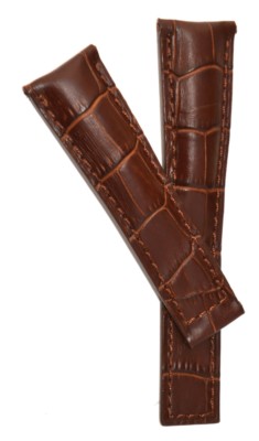 22mm Genuine Leather Brown Color  Alligator-Style Band Strap for TAG HEUER