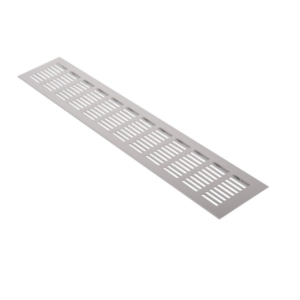 Aluminium Stegblech Silber 80X480Mm Gerade Lochung LüFtungsgitter Heizungsdeckel-image