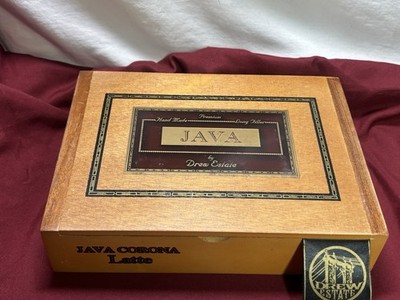 Vintage Java Corona Cigar Box Junk Box- 31 Pieces-Estate Find