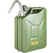 20L 5.3Gal Portable Fuel Can Flexible Spout Steel Green