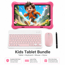 URAO 8" IPS Kids Tablet 32GB WIFI 6 Android 12 Parents Control with Stylus Pink