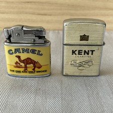 Vintage Cigarette Lighters - Kent and Camel Lot of 2