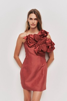 knee length dresses for ladies Aje Pandorea Layered Mini Dress – ABC Dress Hire main image 1