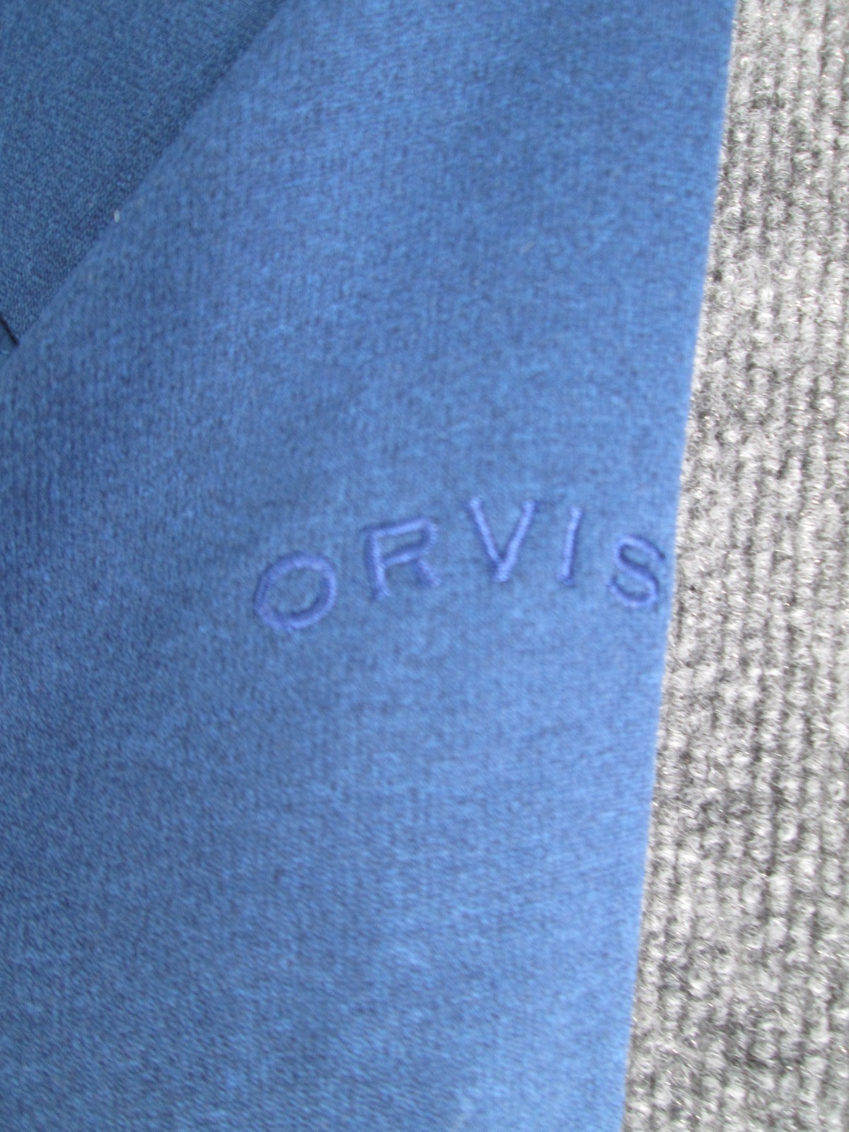 Orvis Men's L/G Blue Full Zip Fleece Quilted Hybrid Jacket Outdoor Activewear image 10