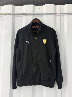 Puma Scuderia Ferrari F1 Track Jacket Mens M Black Full Zip Racing Sweatshirt