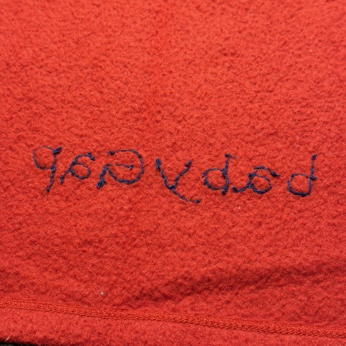 RARE 1999 Couverture rouge Baby Gap avec ours en peluche marron polaire brodée 28x38 po - Photo 11/19