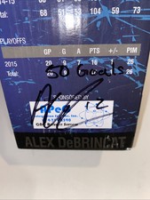 Alex DeBrincat OHL Erie Otters Autographed  on Outer Box 50 Goals Bobblehead