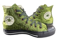 Converse Women  s 7 Men  s 5 Chuck Taylor All Star Green Metallic Rare 